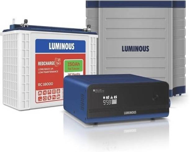 LUMINOUS RedCharge 150AH(3yrs Warranty)+Trolley with Zelio+1100 Pure Sine Wave Inverter