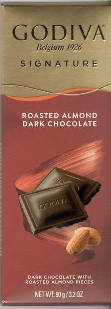 Godiva SIGNATURE ROASTED ALMOND DARK CHOCOLATE BAR IMPORTED 90G Bar
