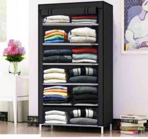 Bhimada cloth stand rack shelf almirah PVC Collapsible Wardrobe