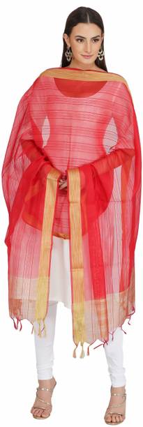 SNEHPRABHA Poly Chanderi Checkered Women Dupatta