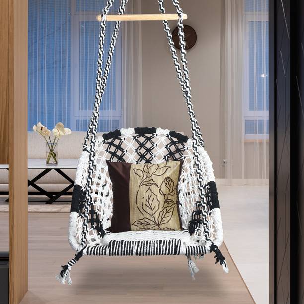 Halder Jute D Shape Premium Swing Chair Cotton Large Swing