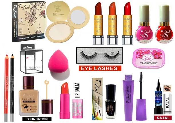 CLUB 16 All Types Makeup & Easy To Wear Makeup Kit Of 16 Makeup Items AVC60