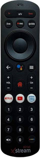 Airtel Xstream DTH Set Top Box Remote Control-(Please Match Your Old Remote Before Order ) 100 ML Free Cleaning Kit Xstream Remote Controller