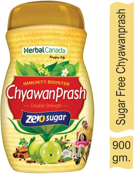 Herbal Canada Sugar Free Chyawanprash Awaleha Enriched With Ashwagandha, Giloy, Amla, Aloevera, Tulsi, Almond and Saffron with 34 Herbs