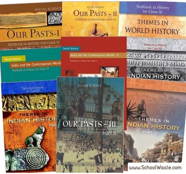 Our Pasts-1, Our Pasts-2, Our Pasts-3, Themes In World History Class-11, India And The Contemporary-1, India And The Contemporary World-2, Themes In Indian History Calss-12, Themes In India History-3, Themes In Indian History Part-2