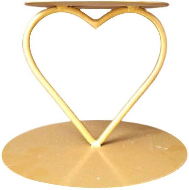 Omkraft Cake Stand Metal Cake Display Stand Golden 1 Tier Cast Iron Cake Server