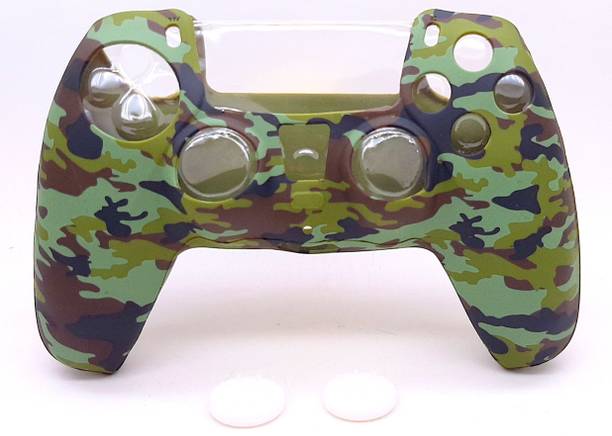 TMG PS5 Silicone Army Camouflage Theme Silicone Protective Skin Case Cover for PS5 Controller| 2 PC Matching Thumb Grips  Gaming Accessory Kit