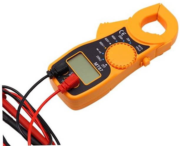 अपटूडेटटूल्स Clamp Meter MT-87 Multimeter LCD Digital Clamp Meter Auto-Ranging Multimeter Voltmeter Orange डिजिटल मल्टीमीटर