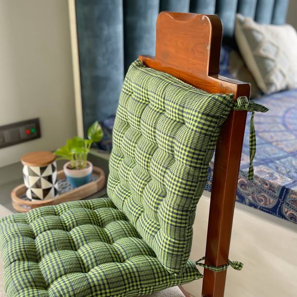 Pixel Home Microfibre Solid Chair Pad Pack of 2