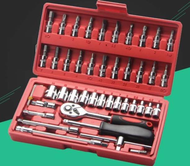 Tomex 46 in 1 Pcs Tool Kit & Screwdriver Set and Socket...