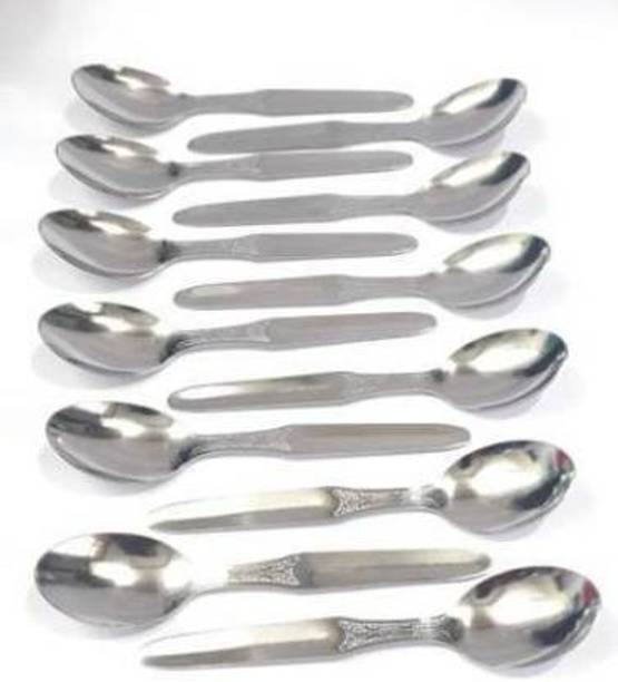 P L Trades Stainless Steel Dinner Spoon/Table Spoon Set...