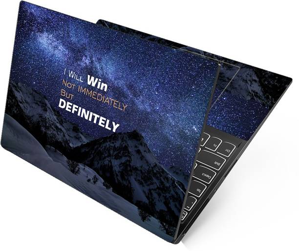 Anweshas Premium Vinyl HD Printed Easy to Install Full Panel Laptop Skin/Sticker/Decal for all Size Laptops upto 15.6 inch No Residue, Bubble Free - Mountains Glacier Quotes Self Adhesive Vinyl Laptop Decal 15.6
