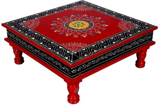 wooden palm Indian Religious All Purpose Wooden Chowki / Bajot Wooden All Purpose Chowki