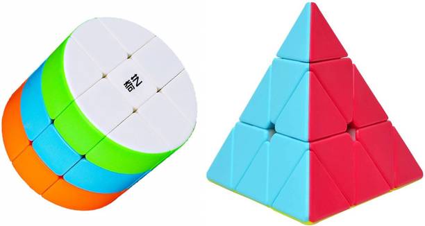 Authfort Pyramid Triangle & Cloud Series 3x3x3 Cylinder Stickerless Cube