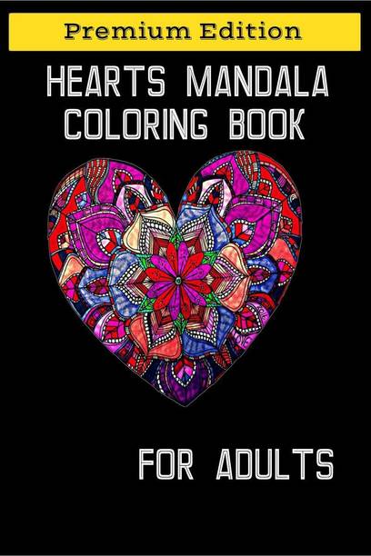 Hearts Mandala Coloring Book for Adults