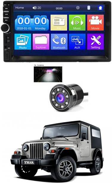 AYW 7 INCH Double Din Car Screen Stereo Media Player Audio Video Touch Screen Stereo Full HD with MP3/MP4/MP5/USB/FM Player/WiFi/Bluetooth & Mirror Link with Back Rear Camera For Old Tihar Car Stereo