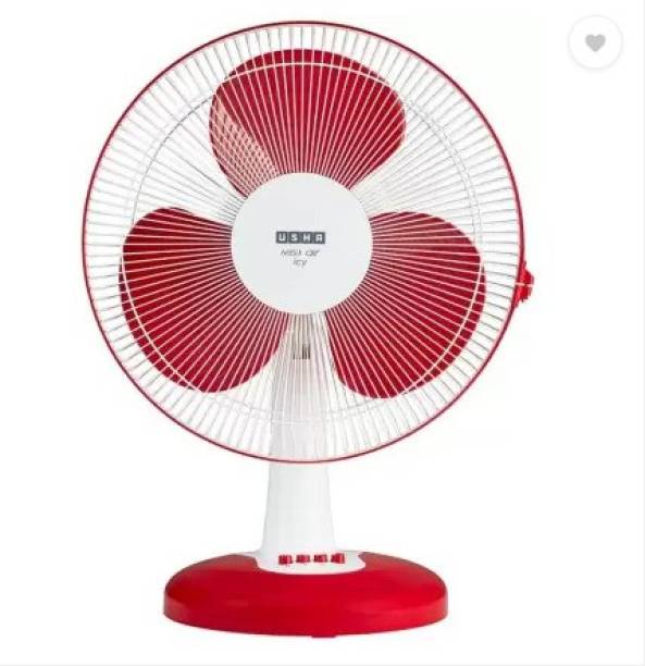 USHA Mist air ICY 3 Blade 400 MM RED TF 400 mm 3 Blade Table Fan