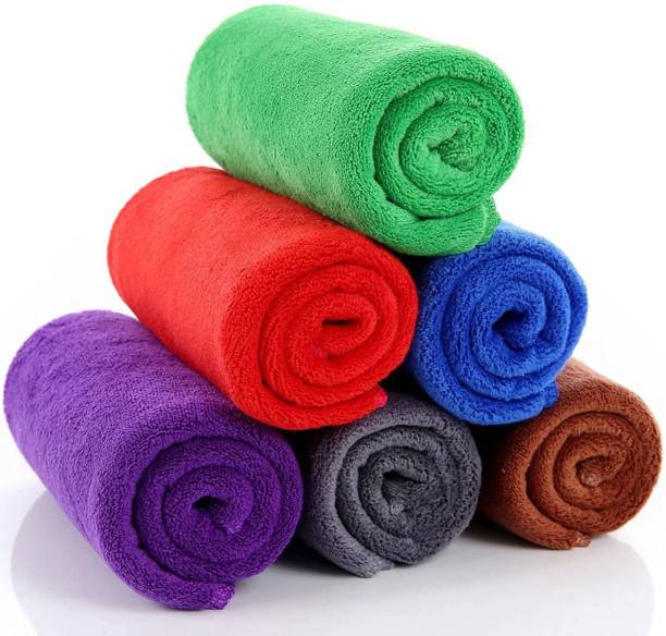 PITRADEV Highly Absorbent Cleaning Cloth for House, Kitchen, Car, Window, Mirrors and Furniture - (40 X 40 cm) Wet and Dry Microfiber Cleaning Cloth (6 Units) Multicolor Napkins (6 Sheets) Multicolor Napkins (6 Sheets) Multicolor Cloth Napkins