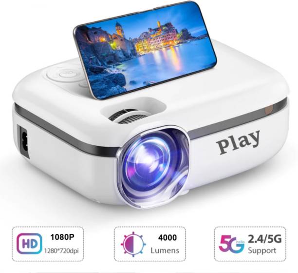 PLAY PP10 Latest Full HD LED 3D High Brightness Home Entertainment Office Education (3000 lm / Remote Controller) Portable Projector