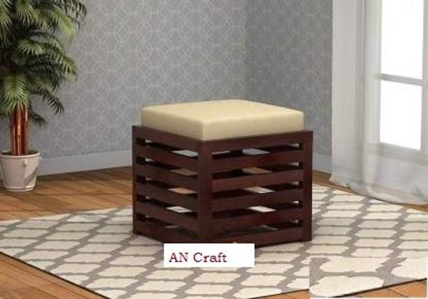 AN Craft Wooden Stool for Living Room with Cushion | Side Stool | Table for Bedroom | Stool for- Dressing Table, Bedside, Home, Office, Balcony Living & Bedroom Stool, Wooden stool with cushion for living room bedroom, Office stool & Balcony stool Living & Bedroom Stool