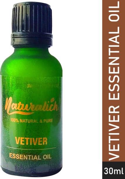 Naturalich Vetiver Essential Oil, 30 ml, Steam Distilled Vetiver Essential Oil 30 ml