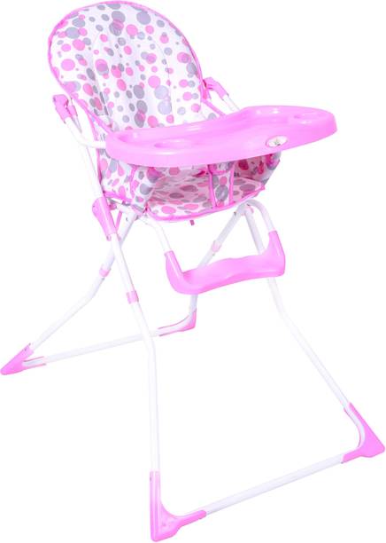 Tiffy & Toffee 2 In 1 Baby Comfy High Chair with 3 Point Safety Harness | Adjustable & Removable Food Tray with Cup holder | Waterproof & Non Slippery | For 6 Months - 36 Months Old Baby Boy /Girl | Mumma's Preferred Choice (Pink)