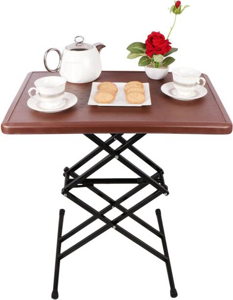 HOMACE Scissor Height-Adjustable Multi Purpose Plastic Top Folding Table for Study Plastic Outdoor Table