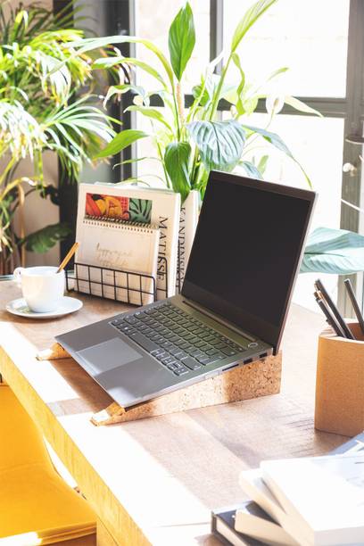 Teskal Laptop Stand made of cork for Macbook Air or Pro and HP Dell Acer Toshiba Lenovo Sony Asus Laptop | Eco Friendly & Lightweight Laptop Stand Laptop Stand