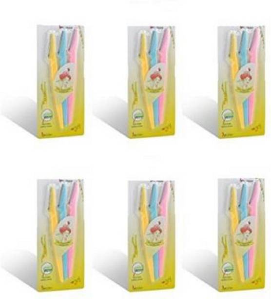 Top Select Natural Eyebrow Facial Hair Remover, Neck, Upper Lips as well as Unnecessary Hairs Elsewhere Shaping Trimmer Shaper Shaver Razor Tool.Stainless Steel Eyebrow/Eyebrow Trimmer (pack of 6), Men & Women