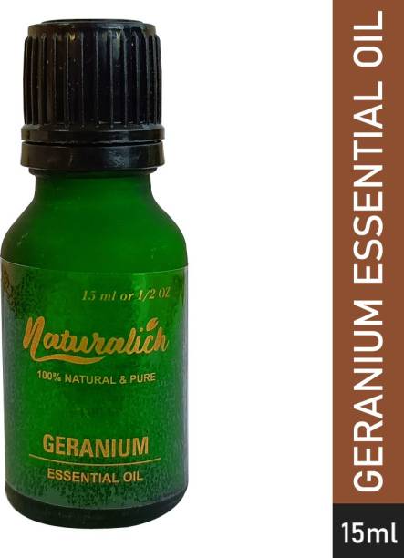 Naturalich Pure Geranium Essential Oil, 15ml, Geranium Essential Oil (Pelargonium Graveolens) 15ml