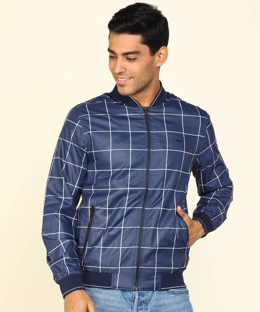 Men Checkered Bomber Jacket