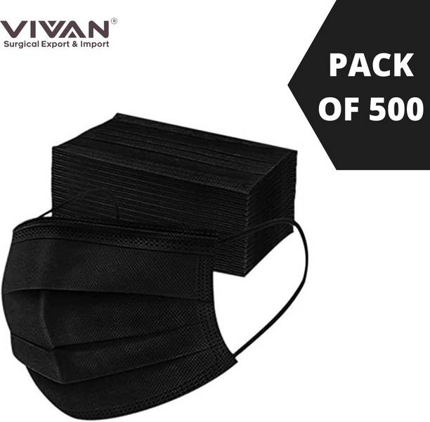 vivan surgical export and import BLACK 3PLY MASK 3 Ply Protective Face Mask, BFE >95% & PFE >90%,ISI,BIS,CE & ISO 9001:2015 Certified, Tested by SITRA, Complies to ISI Level 2 & EN14683 Type IIR, Premium Mask For Men and Women (UNISEX) 3 Ply Surgical Disposable Face Mask With Thick Melt Blown (SMMS) Filter, Anti-Pollution, Anti-Virus, Anti-Bacteria Mask with Nose Clip, Comfortable ULTRASONIC STICHED Earloops, and Skin Friendly, BSPFM Water Resistant Surgical Mask With Melt Blown Fabric Layer (BlACK, Free Size, , 3 Ply) Surgical Mask With Melt Blown Fabric Layer (BlACK, Free Size, , 3 Ply) Water Resistant Surgical Mask With Melt Blown Fabric Layer Surgical Mask With Melt Blown Fabric Layer Surgical Mask With Melt Blown Fabric Layer Water Resistant Surgical Mask With Melt Blown Fabric Layer Surgical Mask With Melt Blown Fabric Layer