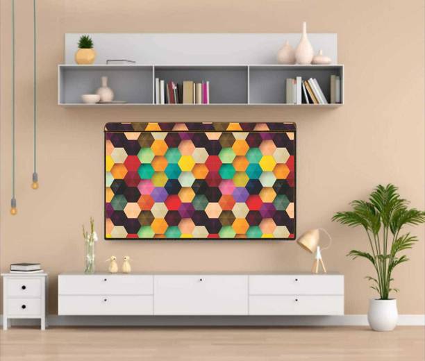 Wacky Led TV Cover Waterproof for 55 inch Nokia, Oneplus, Samsang, MI Smart TV  - LED-55inch-Multi-Peach