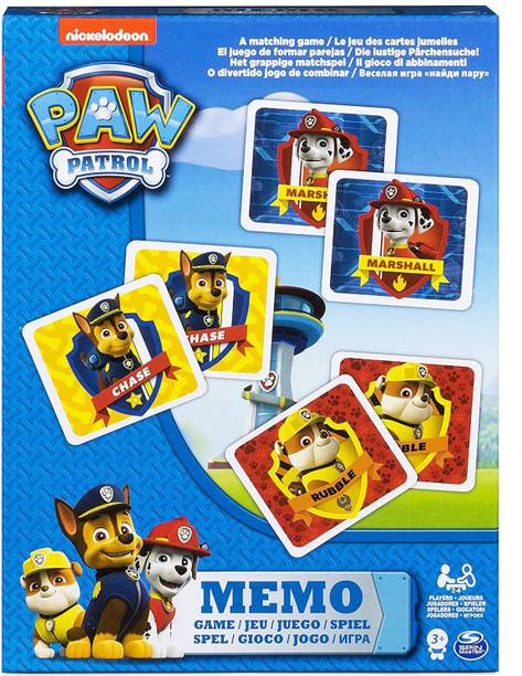 PAW PATROL Memo Game in Smaller Box, Kids Games for 3+ Years & Above Board Game Accessories