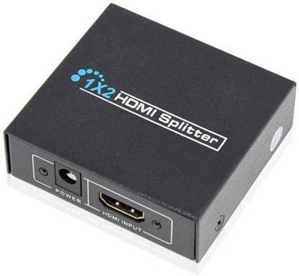 microware HDMI Splitter 1x2 , HDMI 1 in 2 Out Full HD 1080P Support 3D v1.4 HDMI Splitter Box Media Streaming Device