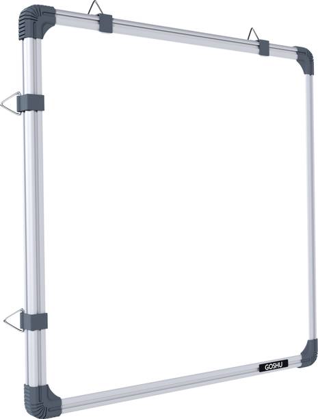 goshu non magnetic 60x60 cm 2 x feet double sided white board chalk both side writing boards one marker reverse surface set 1 white green