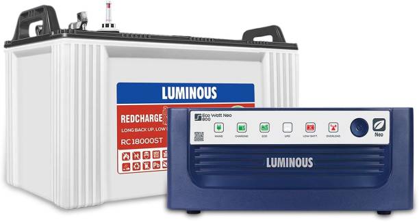 LUMINOUS Eco Watt Neo 800 Inverter_RC 18000ST Tubular Inverter Battery