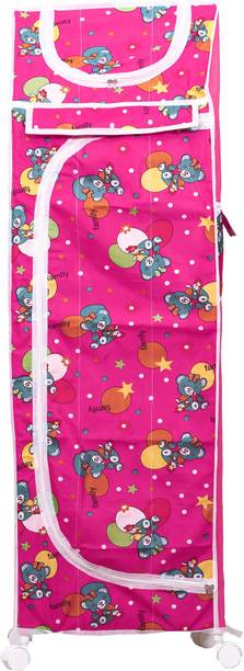 FLIPZON Baby 6 Shelve Unbreakable Material PVC Collapsible Wardrobe