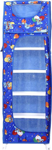 FLIPZON Baby 6 Shelve Unbreakable Material PVC Collapsible Wardrobe