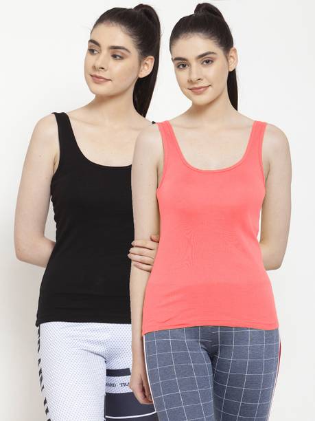FRISKERS Women Black, Pink Camisole