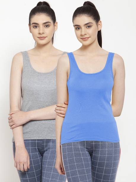 FRISKERS Women Blue, Grey Camisole