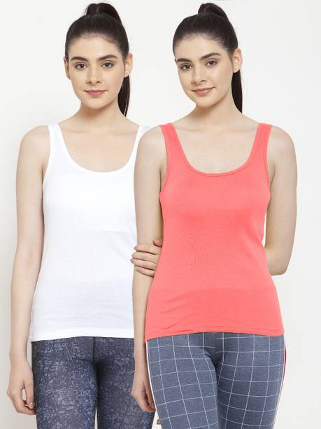 FRISKERS Women White, Pink Camisole