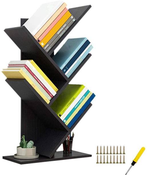 UniAart Engineered Wood Open Book Shelf