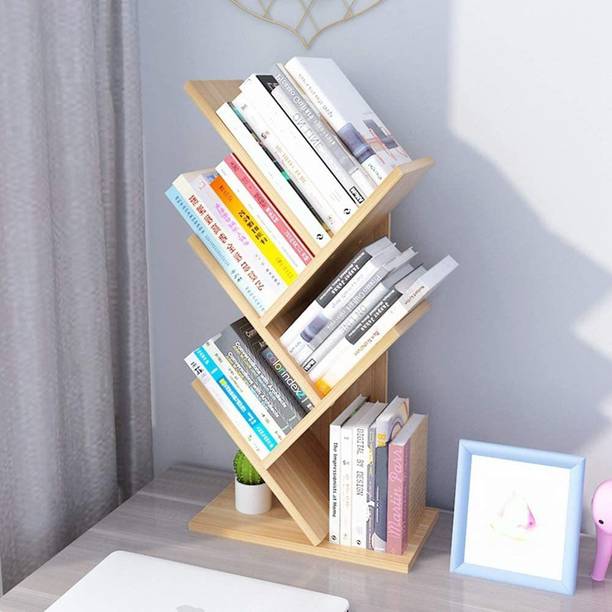 UniAart Engineered Wood Open Book Shelf
