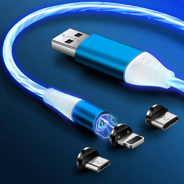 IMMUTABLE Magnetic Charging Cable 1 m 38 |Fast charging Led Data cable||3 in on led charging data cable