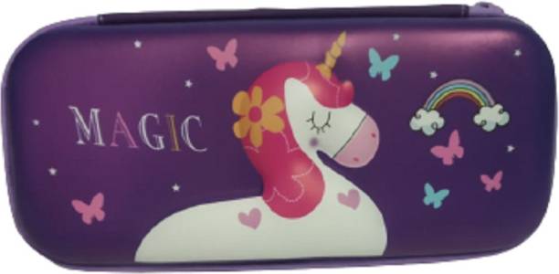 Vinayak Fashions Pencil Case Cute Magic Rainbow Unicorn Pencil Pouch for Kids Creative School Supplies Stationary Cosmetic Make-up Storage Pencil Case Pouch for Girls Magic Rainbow Unicorn Art Polyester Pencil Box