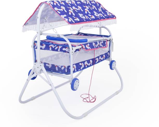 svaagat 4 wheel with Hood pink BABY CRADLE PREMIUM|BEST IN SEGMENT FOR BABY With Mosquito Net Baby Jhula,Baby Paalna Newborn Baby Little Nest Bassinet Cradle with Mosquito Recommened For Cradle For Baby With Net And Swing kids Cradle Baby Cradle Mosquito Net Cradle baby cradle jhula swing (BLUE