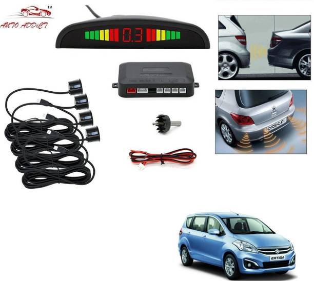 AuTO ADDiCT parking-sensors-black-149 Car Reverse Parking Sensor with LED Display 4 Sensor Reverse Parking Auto Radar Detectors (Black) For Maruti Suzuki Ertiga Old (2011-2018) Parking Sensor