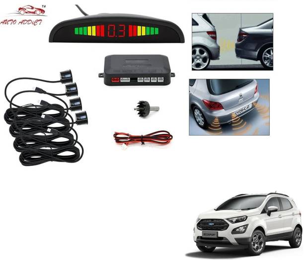 AuTO ADDiCT parking-sensors-black-53 Car Reverse Parking Sensor with LED Display 4 Sensor Reverse Parking Auto Radar Detectors (Black) For Ford Ecosport Parking Sensor