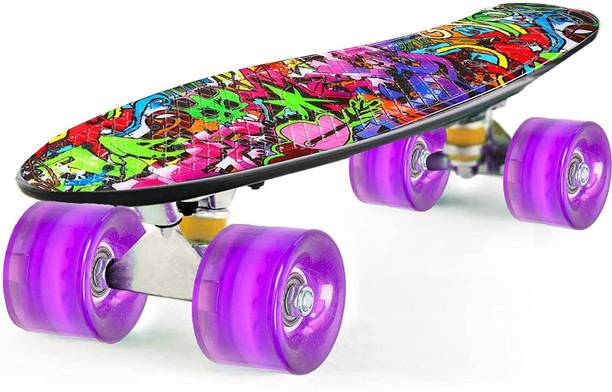 Strauss Cruiser Pw Skateboard | Penny Board | Casterboard | Skate Boards For Kids 6 inch x 22 inch Skateboard